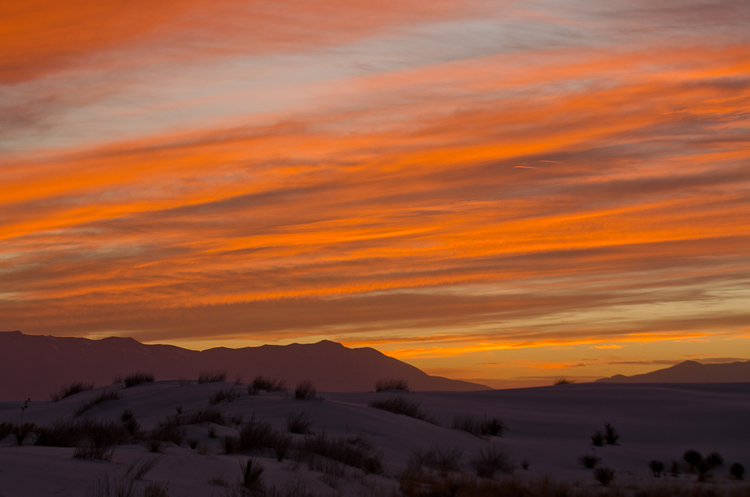 Sunset at White Sands National Monument