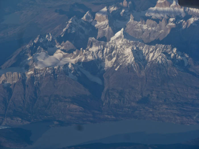 Torres del Paine from the Plane