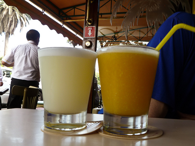 Pisco sour and maracuya sour, Lima, Peru