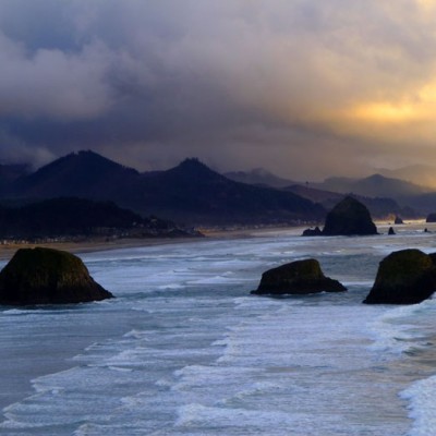 Stormy Sunset at Cannon Beach, Oregon