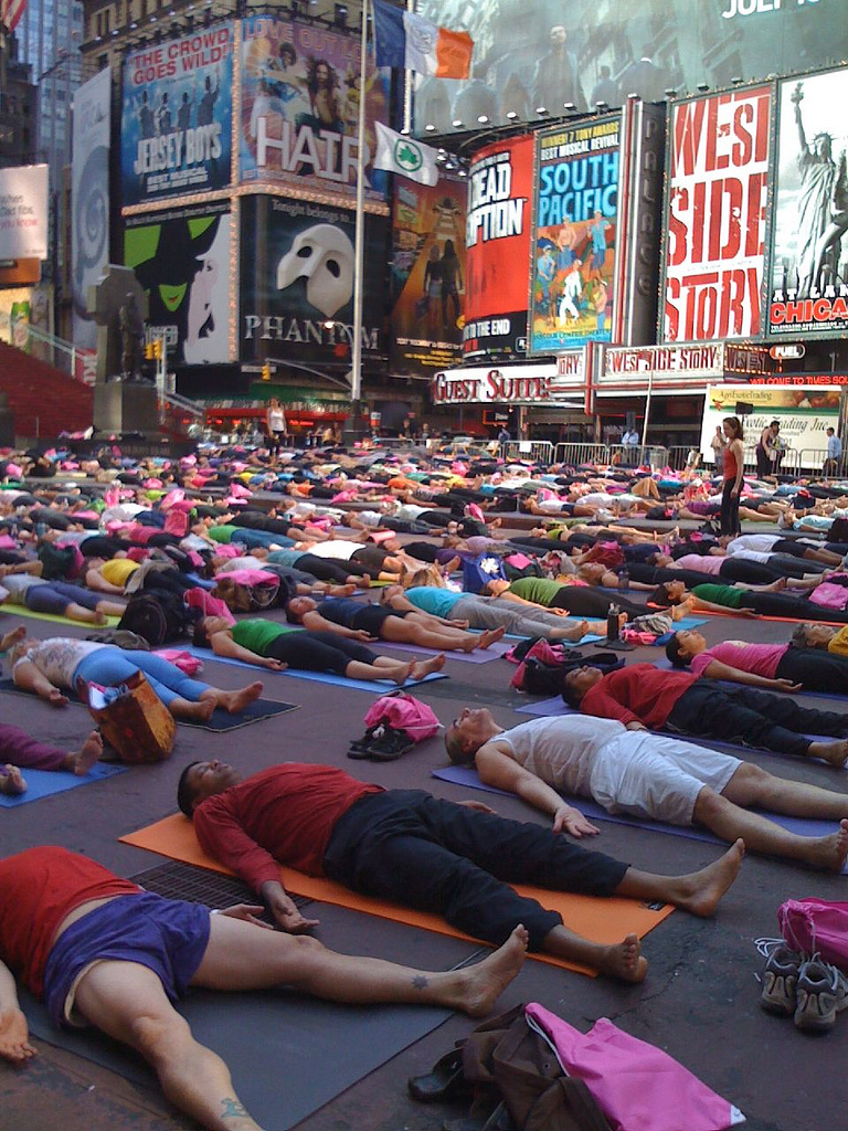 Solstice Yoga in Times Square, New York