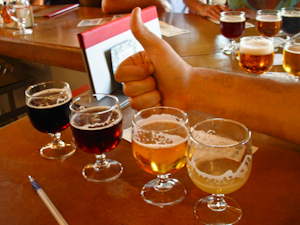 Beer tasting at the New Belgium Brewing Company