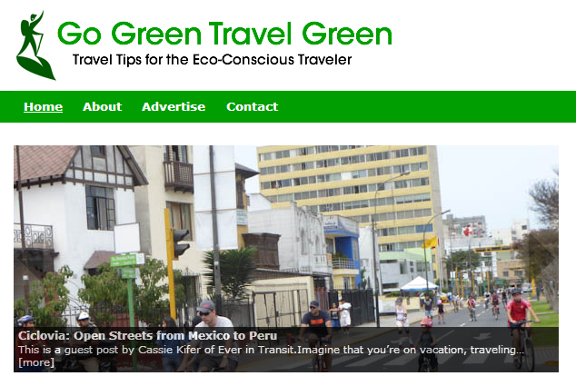 Go Green Travel Green - Ciclovia: From Mexico to Peru