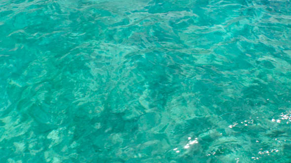 Galapagos clear blue water