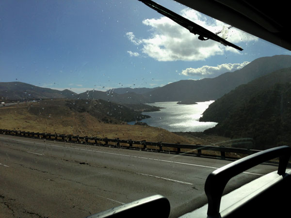 Pyramid Lake, CA from the megabus