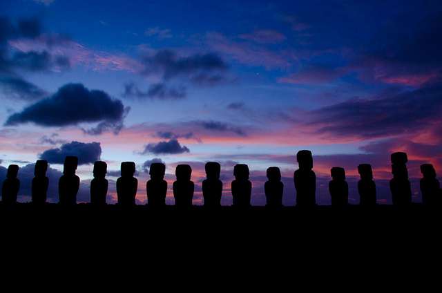 Sunrise at Ahu Tongariki