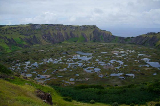The Rano Kau Crater, Easter Island