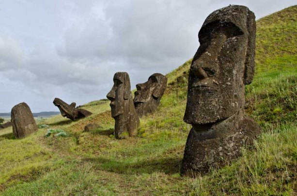 Rano Raraku, the stone quarry on Easter Island