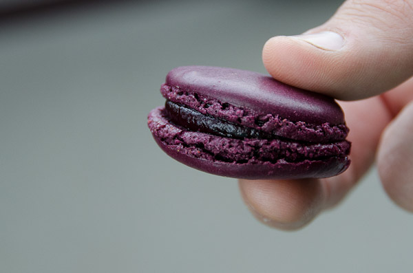 Carette's blackcurrent-violet macaron was really intense