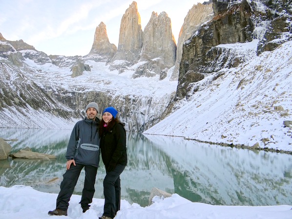 Charlotte Bailey Catalan at Mirador Las Torres, Torres del Paine National Park, Chile Patagonia